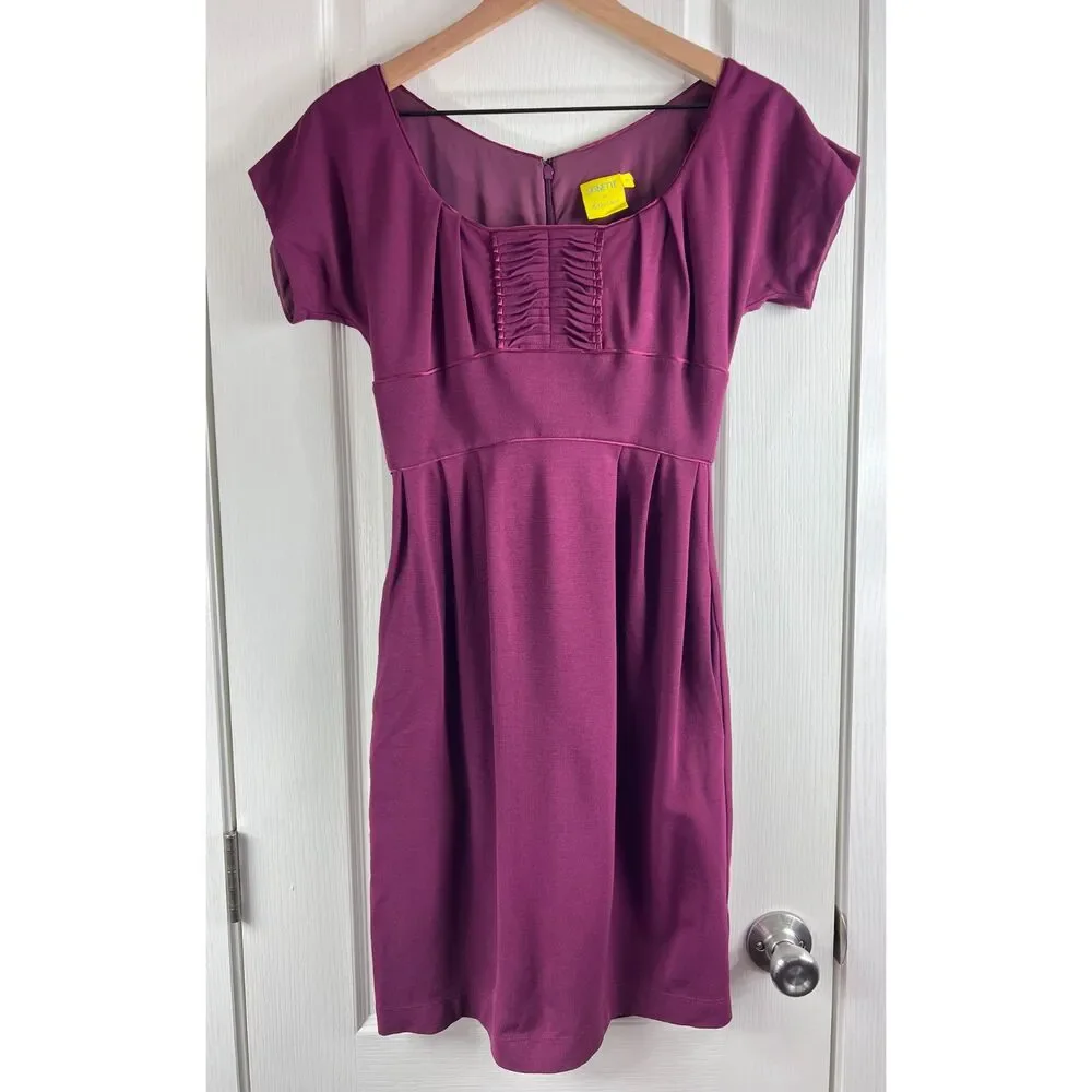 Signette by Aysha Saeed Women's Short Sleeve Dress Burgundy Wine Size P
